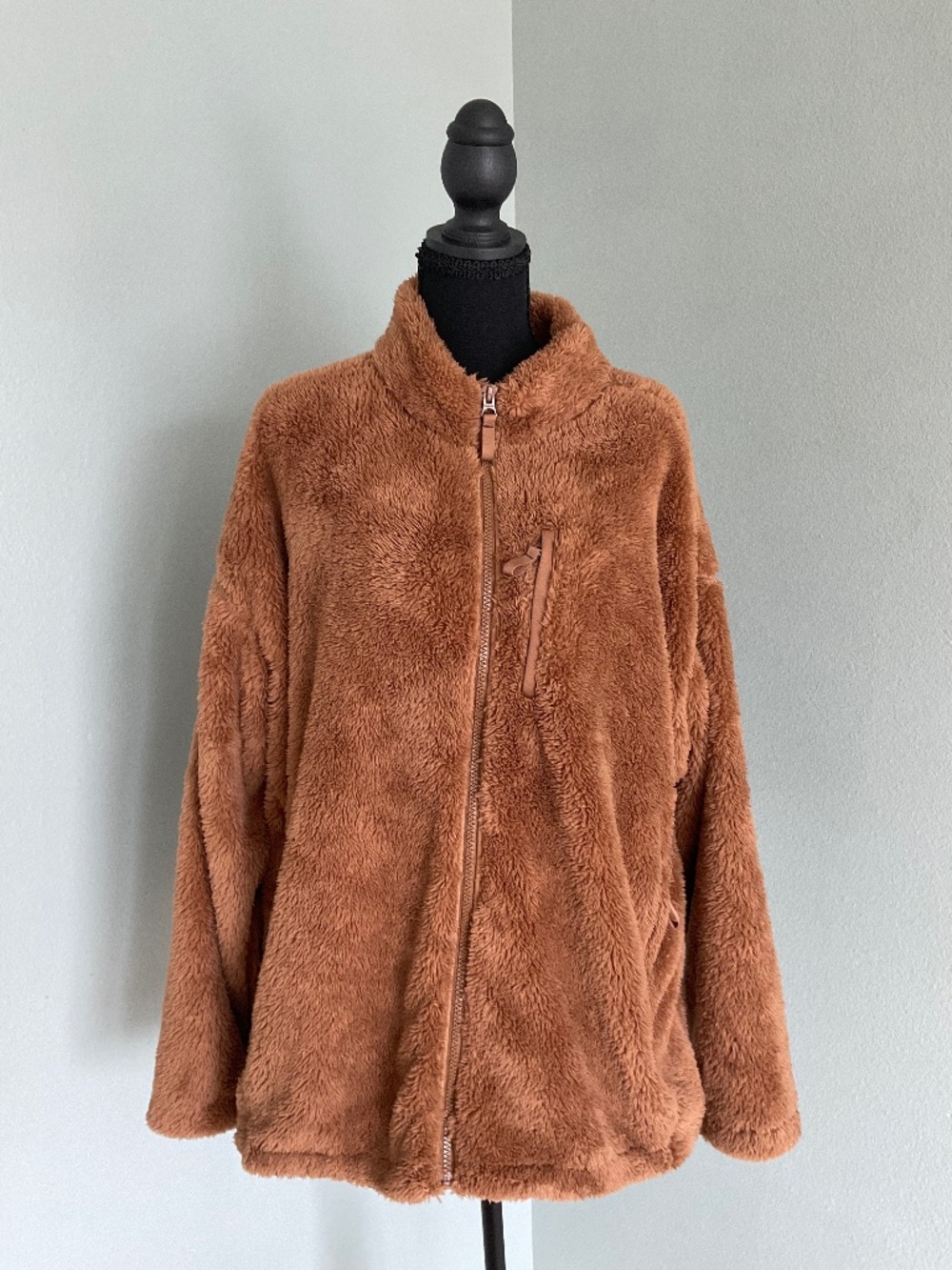 LANDS END TEDDY FLEECE JACKT SIZE XL